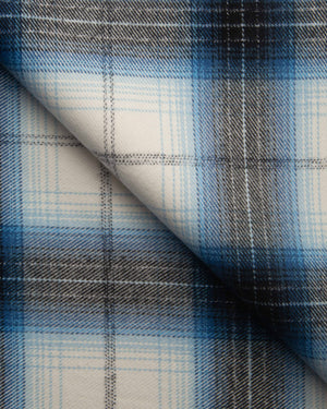 Jerry - Blue, Black, and White Check Flannel