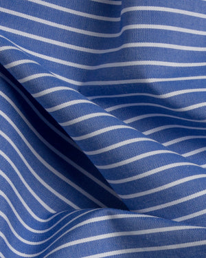 Robert - Blue with White Stripe Poplin