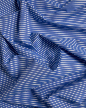 Robert - Blue with White Stripe Poplin