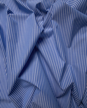 Robert - Blue with White Stripe Poplin