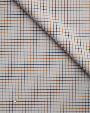 Bill - Brown and Blue Check Twill