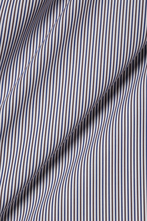 Melvin - Blue and Brown Stripe Poplin
