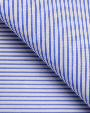 Lawrence - Blue Stripe Wrinkle Resistant Poplin