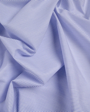 Lawrence - Blue Stripe Wrinkle Resistant Poplin