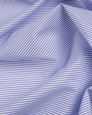 Lawrence - Blue Stripe Wrinkle Resistant Poplin