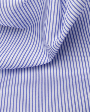 Lawrence - Blue Stripe Wrinkle Resistant Poplin