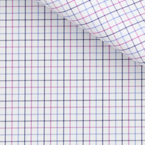 Orville - Pink and Blue Check Twill