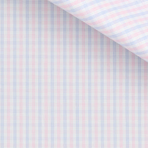 Don - Blue and Pink Check Poplin