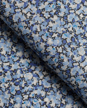 Curtis - Light Blue Floral Pattern Poplin