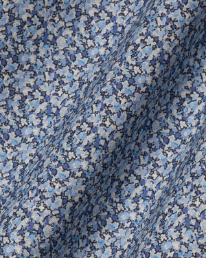 Curtis - Light Blue Floral Pattern Poplin