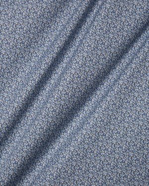 Curtis - Light Blue Floral Pattern Poplin