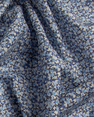 Curtis - Light Blue Floral Pattern Poplin
