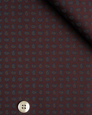 Aaron - Dark Red Pattern Poplin
