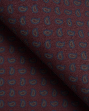 Aaron - Dark Red Pattern Poplin