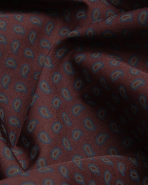 Aaron - Dark Red Pattern Poplin