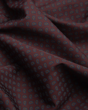 Aaron - Dark Red Pattern Poplin
