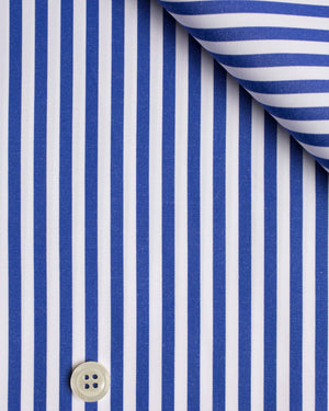 Michael - Blue Stripe Poplin