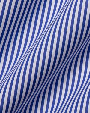 Michael - Blue Stripe Poplin