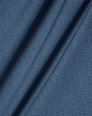 Aaron - Blue and White Flower Pattern Poplin