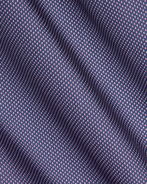 Aaron - Navy with Pink and White Pattern Poplin