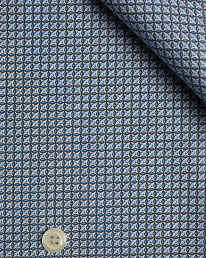 Clayton - Blue Pattern Poplin