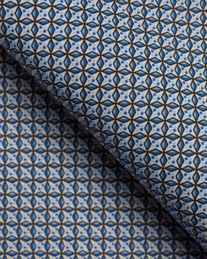 Clayton - Blue Pattern Poplin