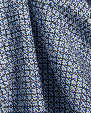 Clayton - Blue Pattern Poplin