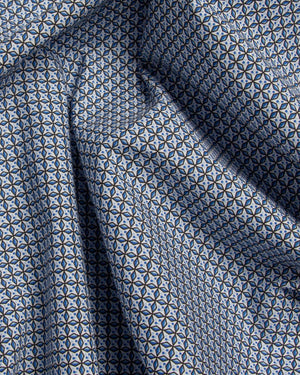 Clayton - Blue Pattern Poplin