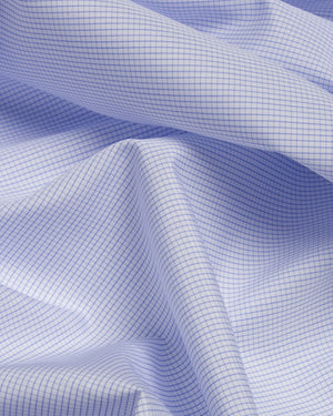 Kenneth - Thin Blue Checks Poplin