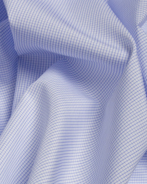Kenneth - Thin Blue Checks Poplin