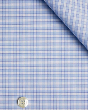 Kenneth - Blue Checks Poplin